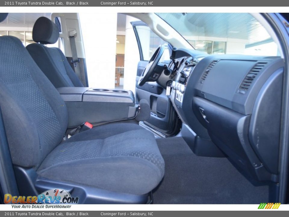 2011 Toyota Tundra Double Cab Black / Black Photo #13
