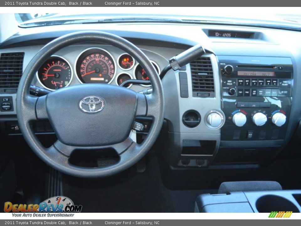 2011 Toyota Tundra Double Cab Black / Black Photo #19