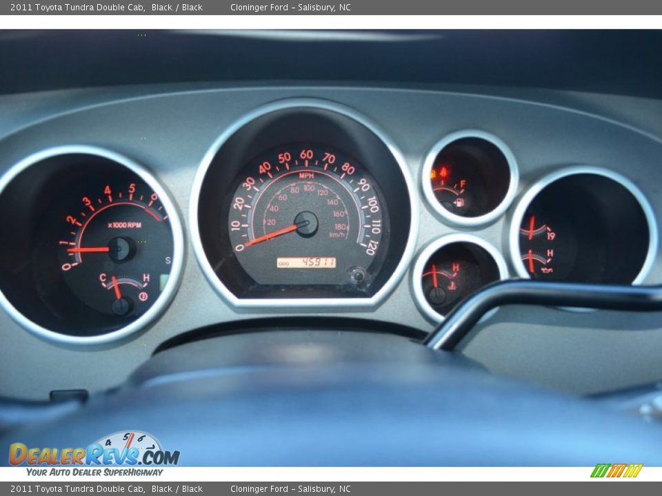 2011 Toyota Tundra Double Cab Black / Black Photo #27