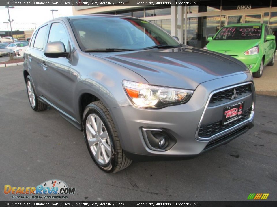 2014 Mitsubishi Outlander Sport SE AWD Mercury Gray Metallic / Black Photo #1