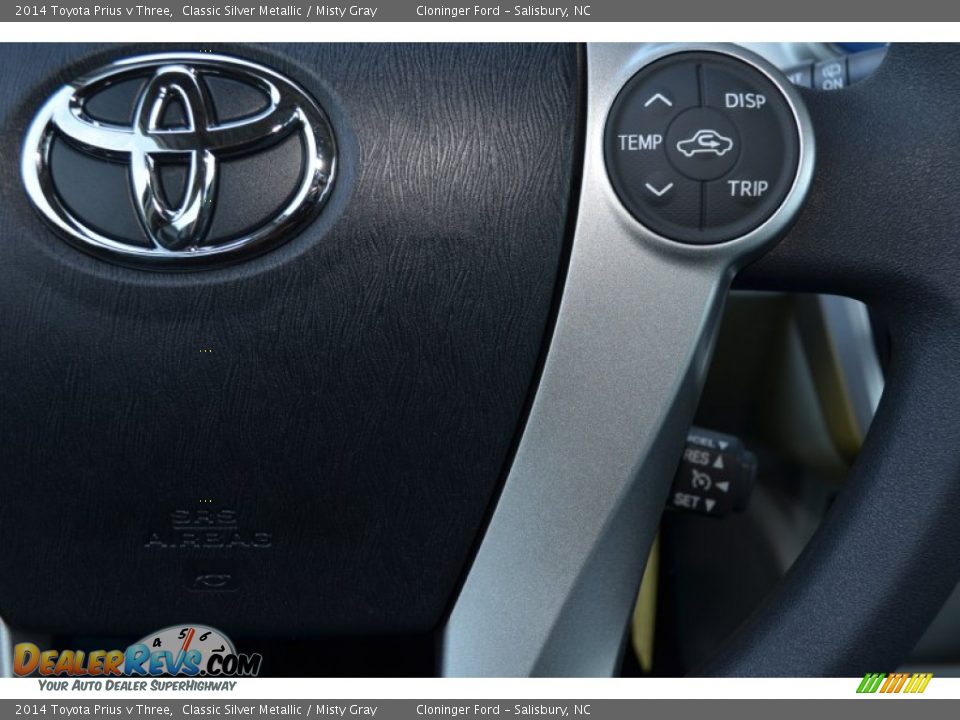 2014 Toyota Prius v Three Classic Silver Metallic / Misty Gray Photo #21