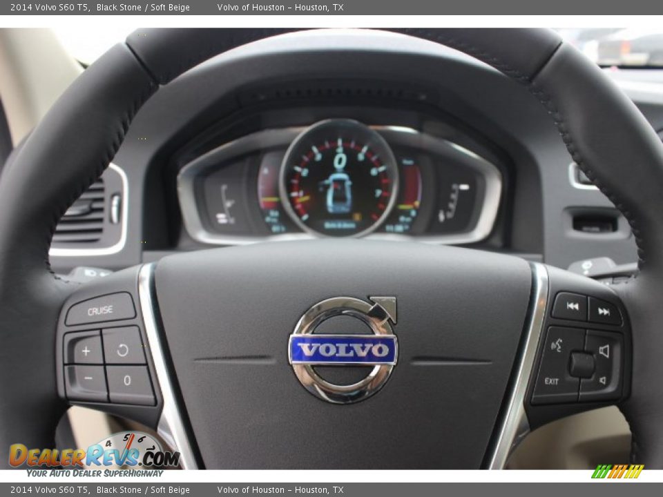 2014 Volvo S60 T5 Black Stone / Soft Beige Photo #20