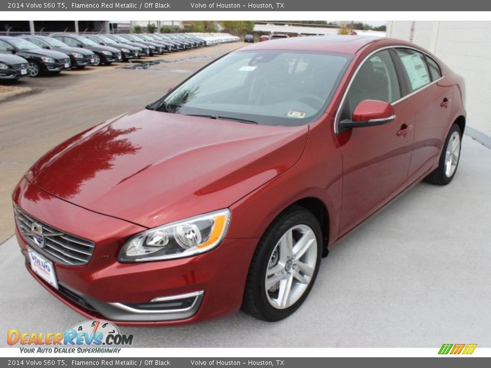 2014 Volvo S60 T5 Flamenco Red Metallic / Off Black Photo #3