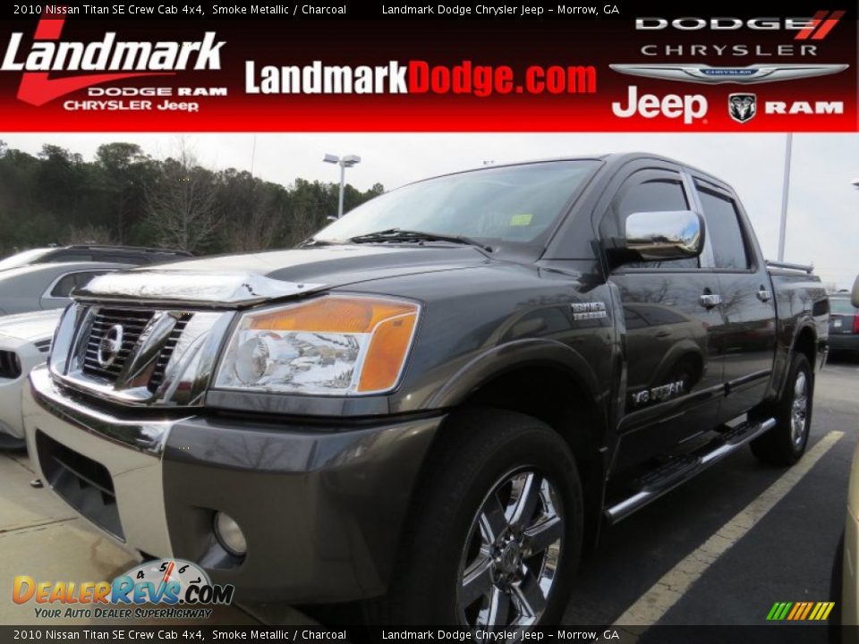 2010 Nissan Titan SE Crew Cab 4x4 Smoke Metallic / Charcoal Photo #1