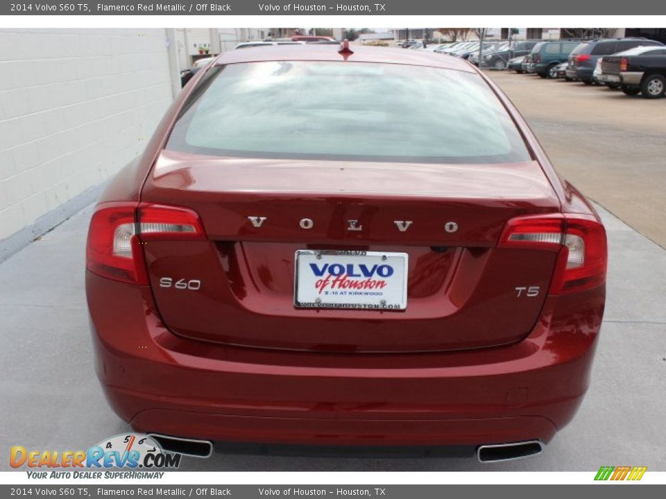 2014 Volvo S60 T5 Flamenco Red Metallic / Off Black Photo #5