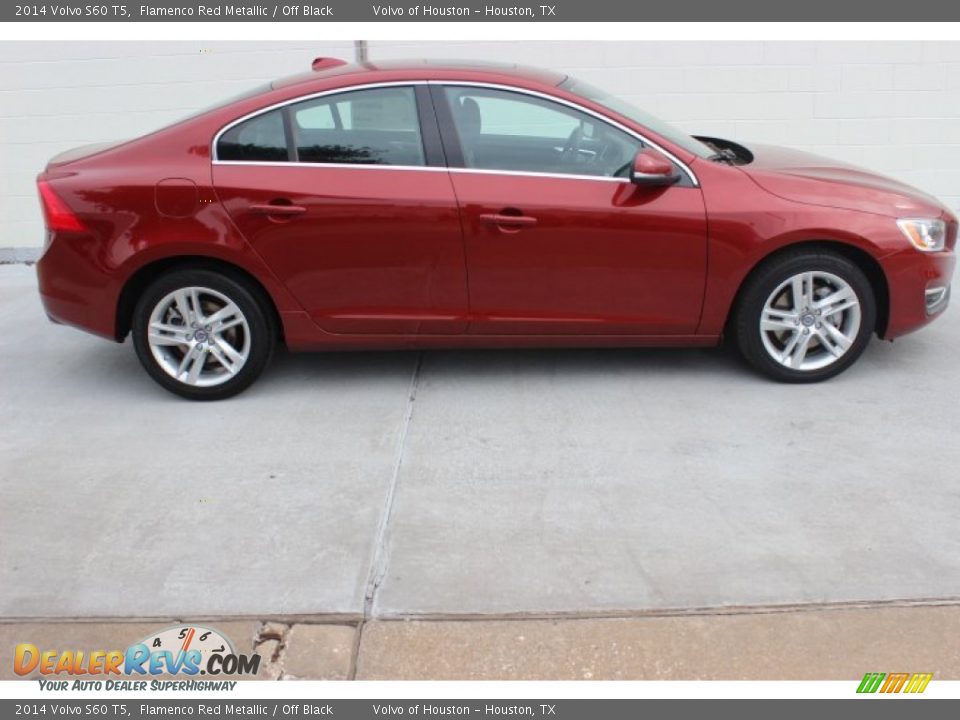 2014 Volvo S60 T5 Flamenco Red Metallic / Off Black Photo #7