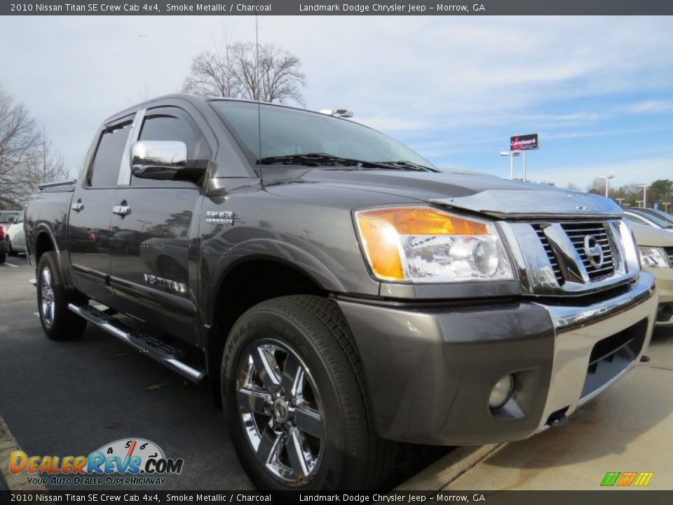 2010 Nissan Titan SE Crew Cab 4x4 Smoke Metallic / Charcoal Photo #4