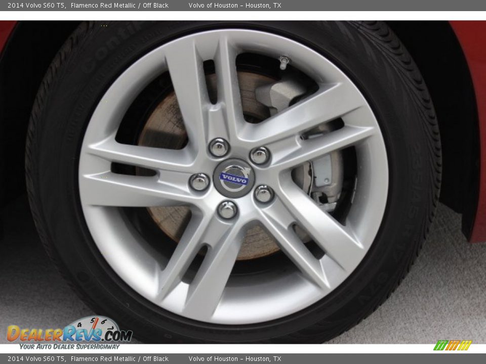 2014 Volvo S60 T5 Flamenco Red Metallic / Off Black Photo #8