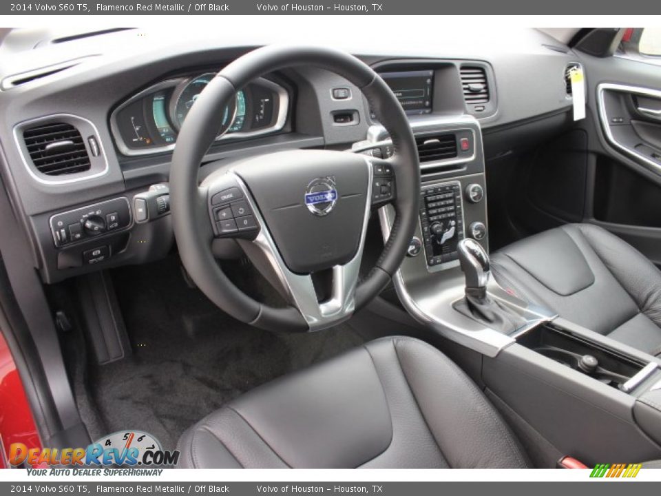 2014 Volvo S60 T5 Flamenco Red Metallic / Off Black Photo #10