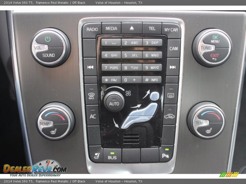 2014 Volvo S60 T5 Flamenco Red Metallic / Off Black Photo #20