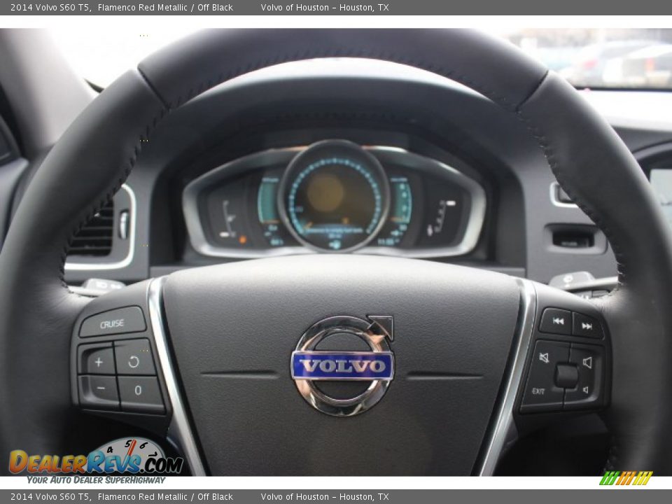 2014 Volvo S60 T5 Flamenco Red Metallic / Off Black Photo #21
