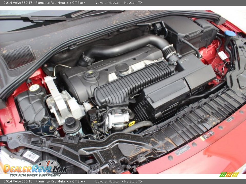 2014 Volvo S60 T5 Flamenco Red Metallic / Off Black Photo #29