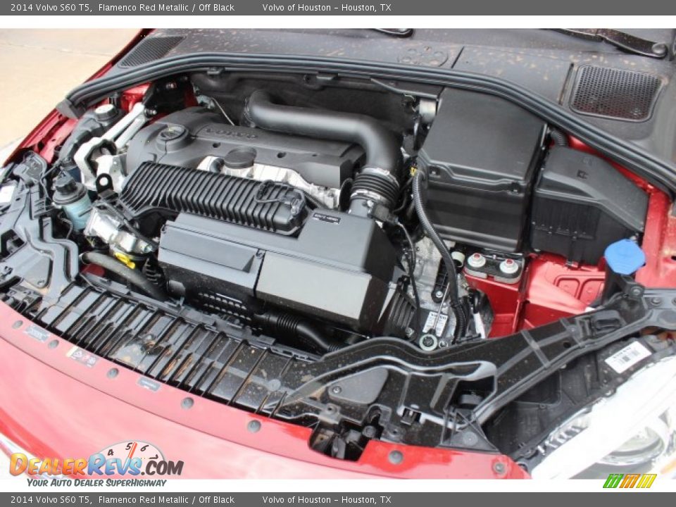 2014 Volvo S60 T5 Flamenco Red Metallic / Off Black Photo #30
