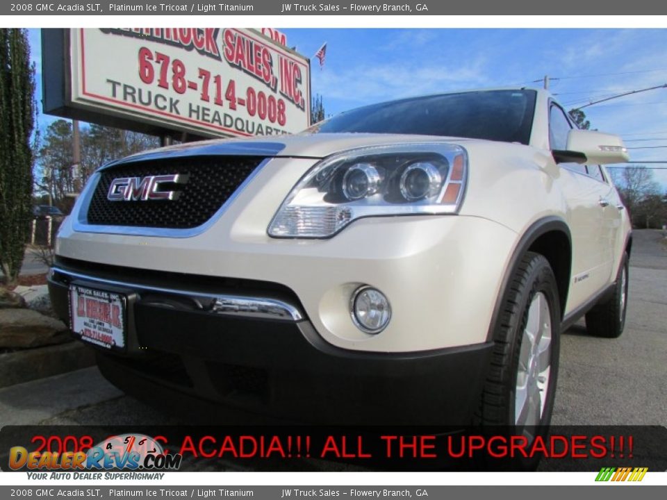 2008 GMC Acadia SLT Platinum Ice Tricoat / Light Titanium Photo #1
