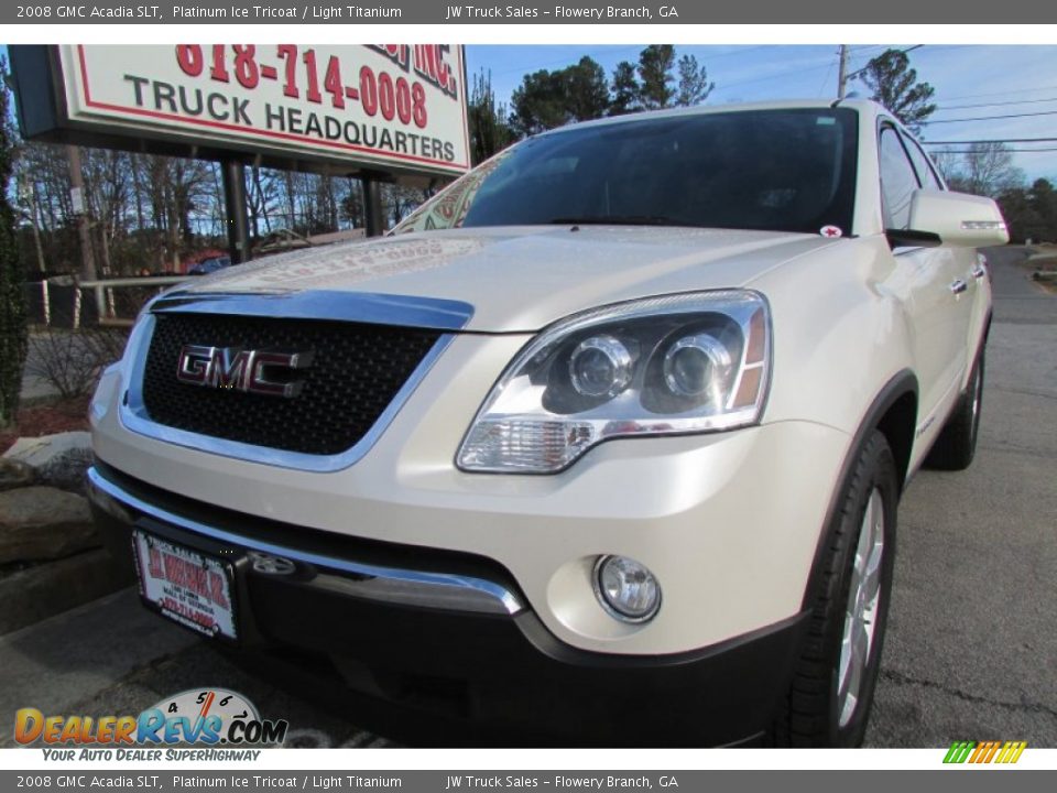 2008 GMC Acadia SLT Platinum Ice Tricoat / Light Titanium Photo #2