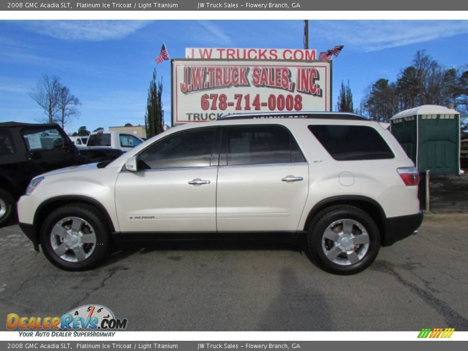 2008 GMC Acadia SLT Platinum Ice Tricoat / Light Titanium Photo #4