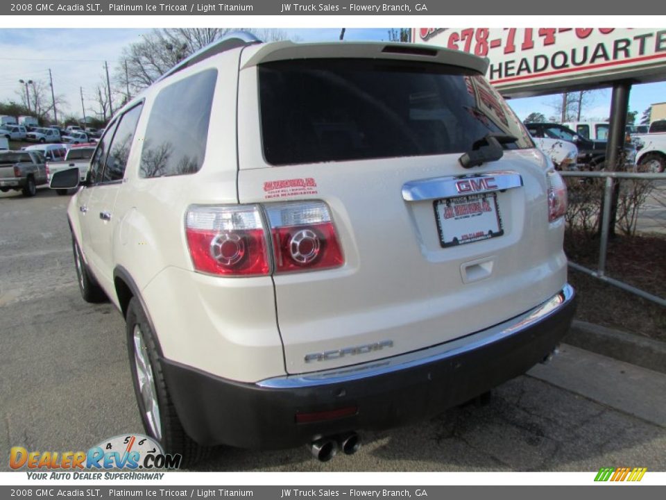 2008 GMC Acadia SLT Platinum Ice Tricoat / Light Titanium Photo #6