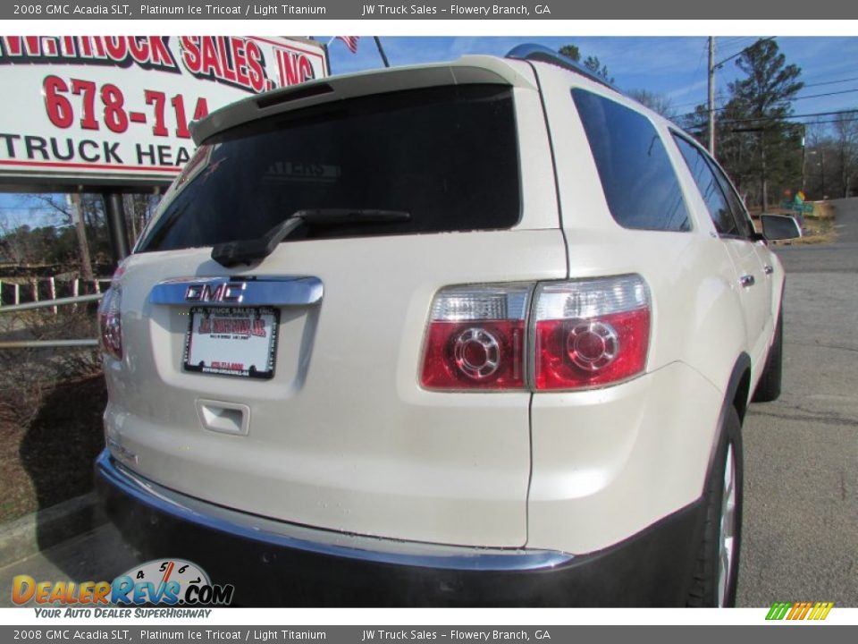 2008 GMC Acadia SLT Platinum Ice Tricoat / Light Titanium Photo #8