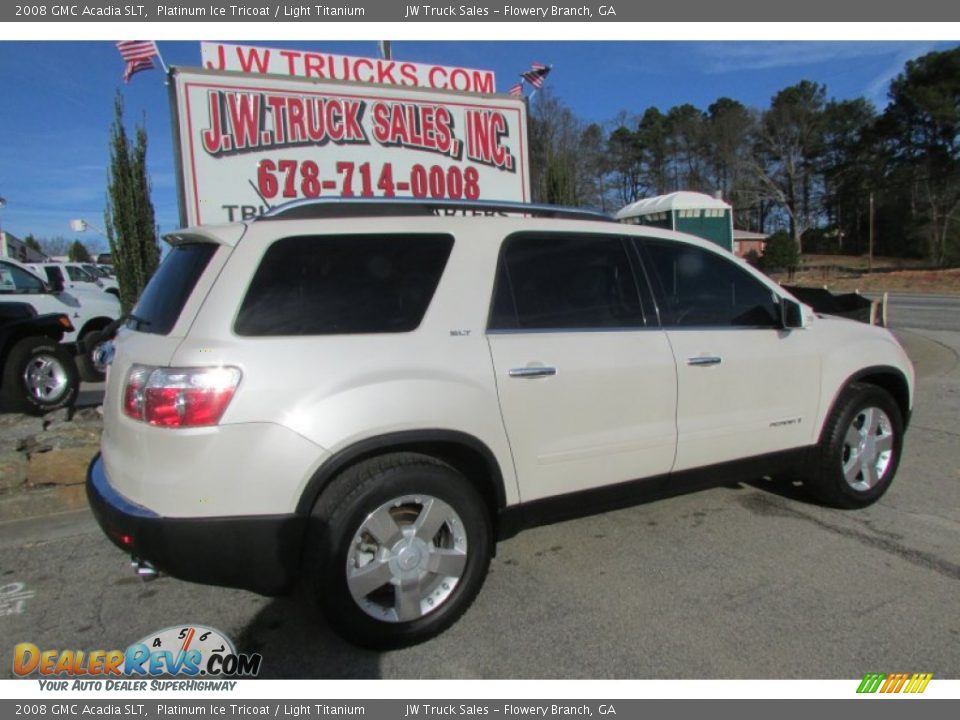 2008 GMC Acadia SLT Platinum Ice Tricoat / Light Titanium Photo #9