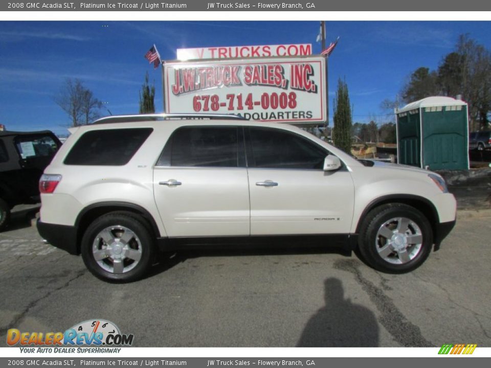 2008 GMC Acadia SLT Platinum Ice Tricoat / Light Titanium Photo #10