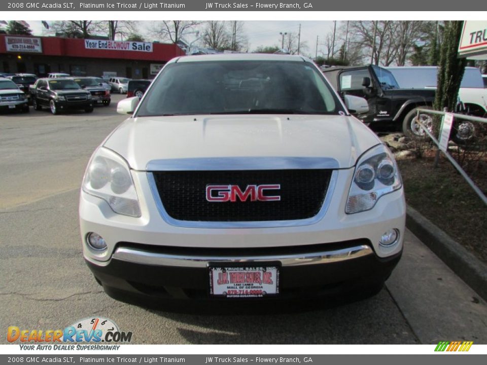 2008 GMC Acadia SLT Platinum Ice Tricoat / Light Titanium Photo #13