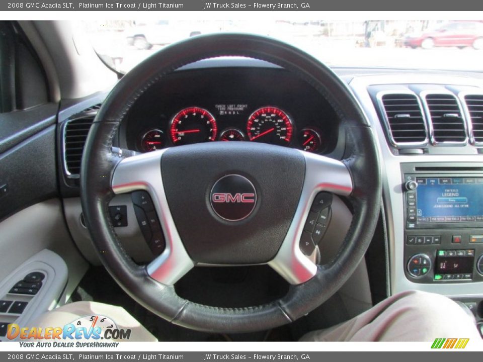 2008 GMC Acadia SLT Platinum Ice Tricoat / Light Titanium Photo #22