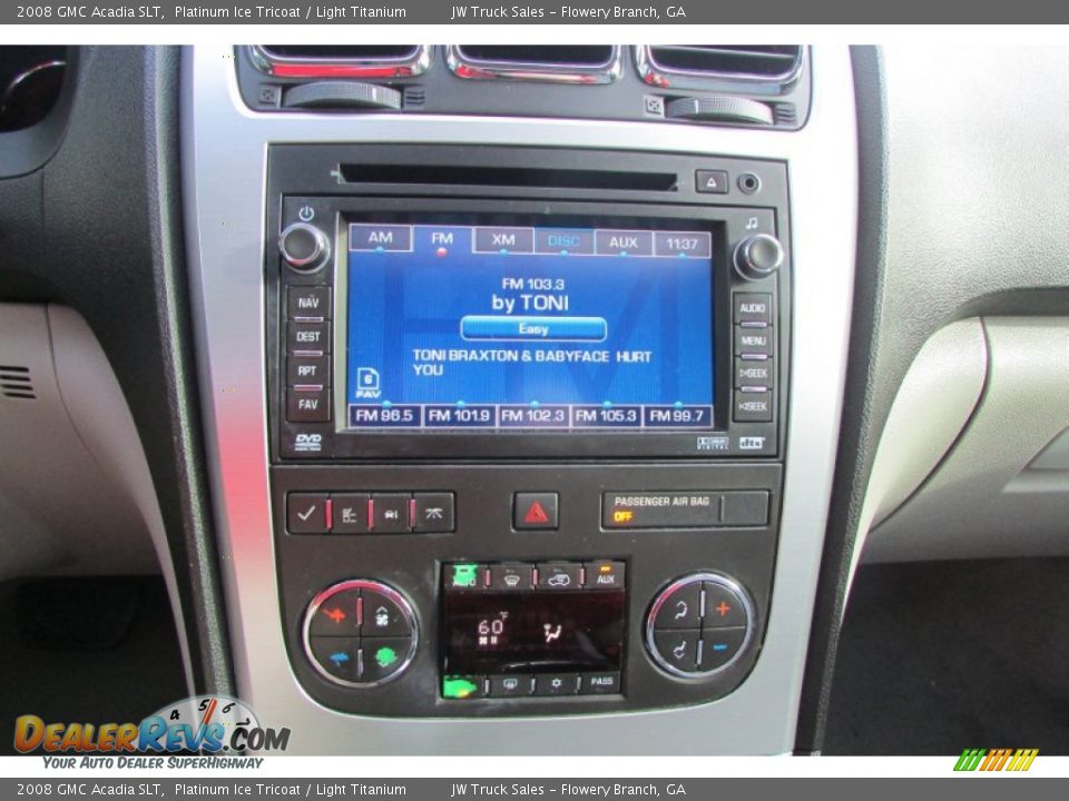 2008 GMC Acadia SLT Platinum Ice Tricoat / Light Titanium Photo #29