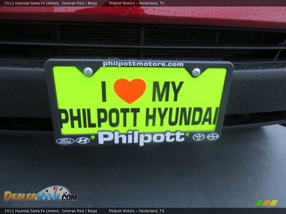 2011 Hyundai Santa Fe Limited Sonoran Red / Beige Photo #12