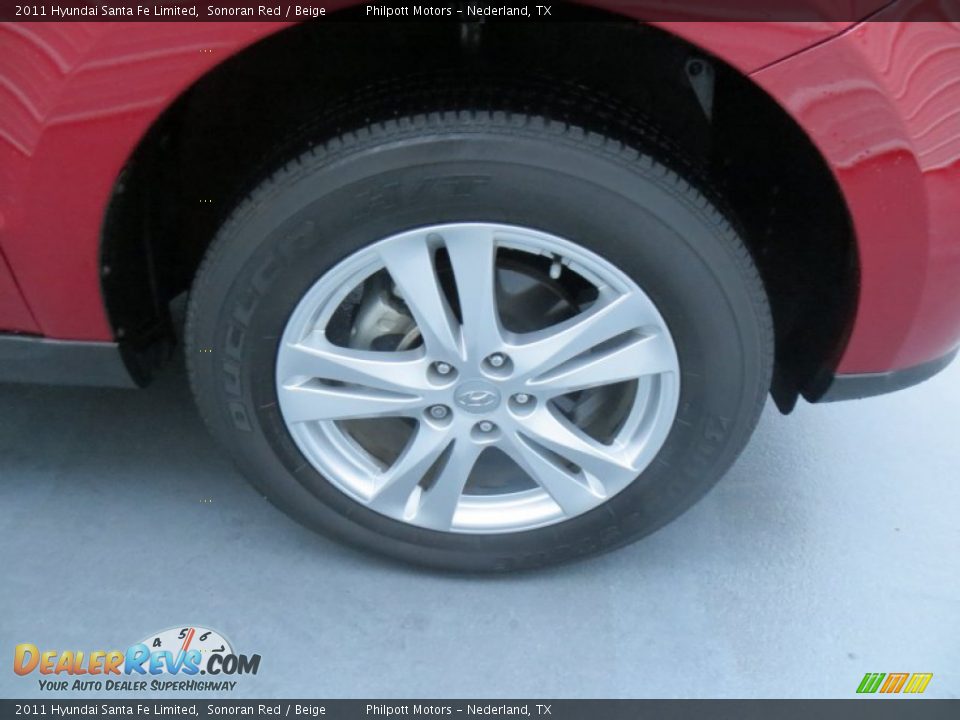 2011 Hyundai Santa Fe Limited Sonoran Red / Beige Photo #17