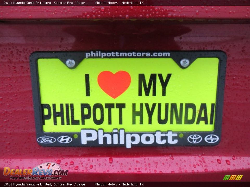 2011 Hyundai Santa Fe Limited Sonoran Red / Beige Photo #20