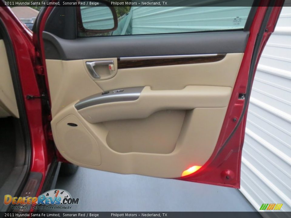 2011 Hyundai Santa Fe Limited Sonoran Red / Beige Photo #22