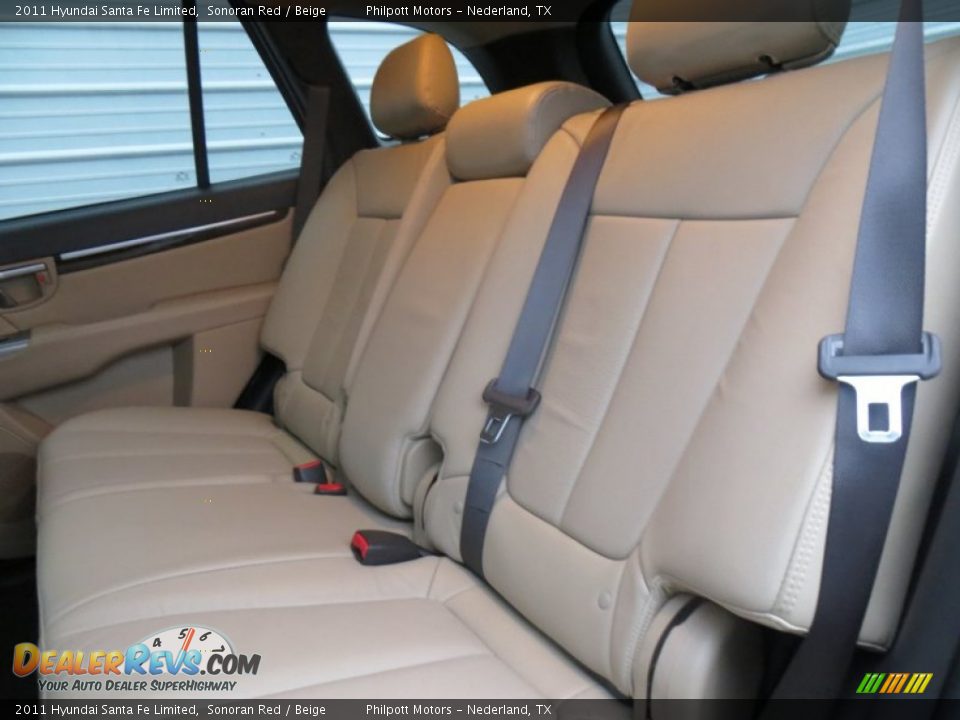 2011 Hyundai Santa Fe Limited Sonoran Red / Beige Photo #31