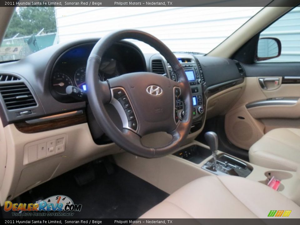 2011 Hyundai Santa Fe Limited Sonoran Red / Beige Photo #34