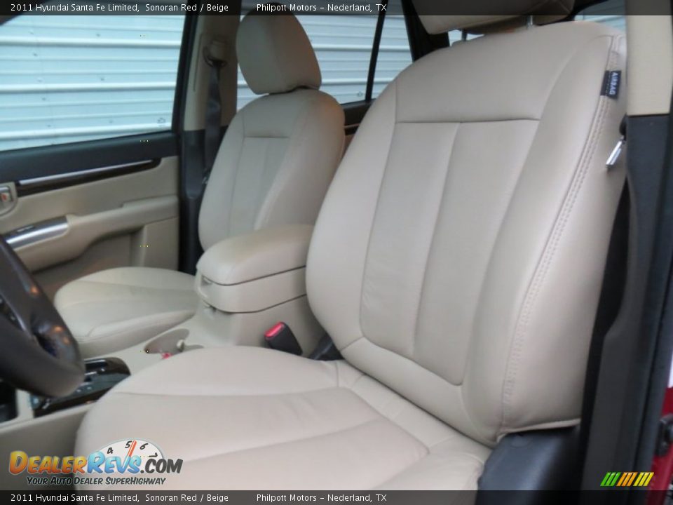 2011 Hyundai Santa Fe Limited Sonoran Red / Beige Photo #35