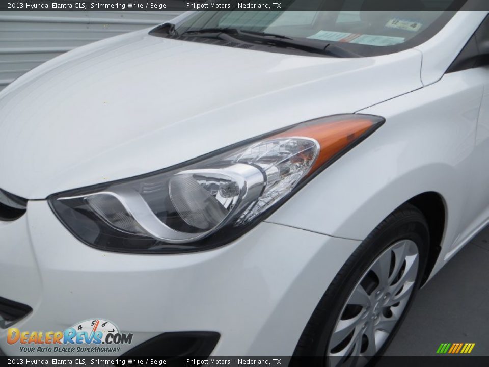 2013 Hyundai Elantra GLS Shimmering White / Beige Photo #9