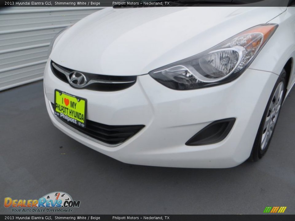2013 Hyundai Elantra GLS Shimmering White / Beige Photo #11