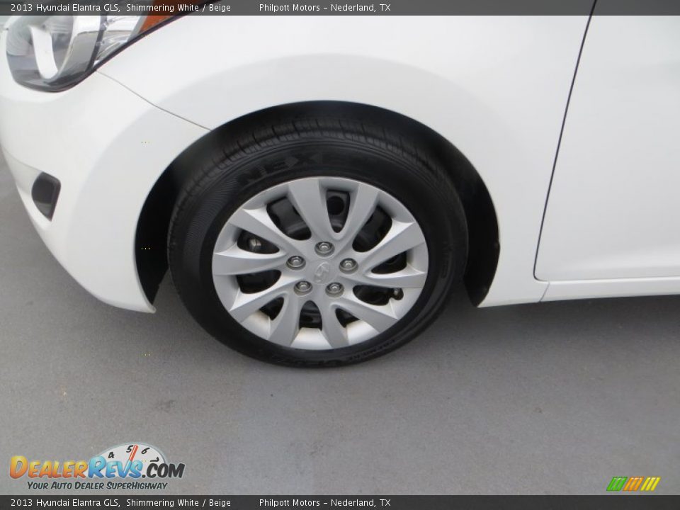 2013 Hyundai Elantra GLS Shimmering White / Beige Photo #12