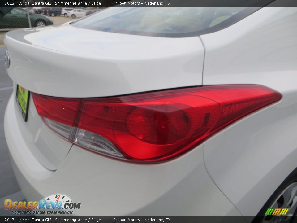 2013 Hyundai Elantra GLS Shimmering White / Beige Photo #16