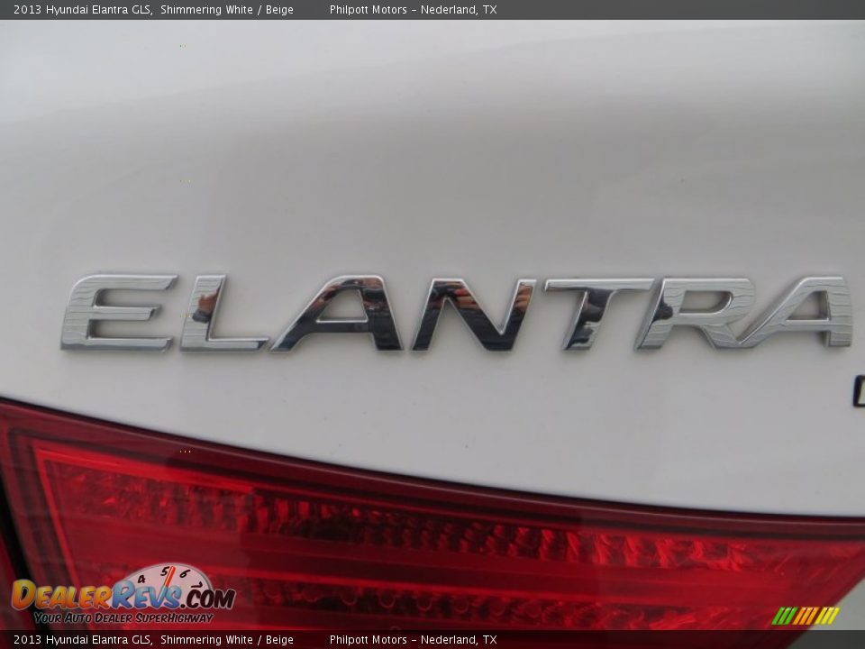 2013 Hyundai Elantra GLS Shimmering White / Beige Photo #18