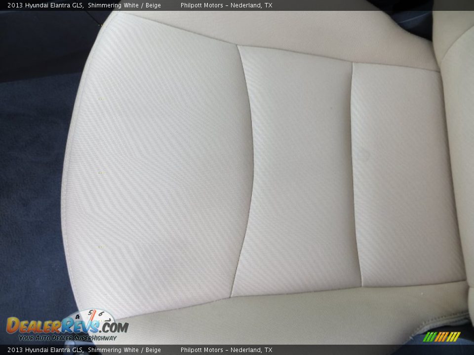 2013 Hyundai Elantra GLS Shimmering White / Beige Photo #35