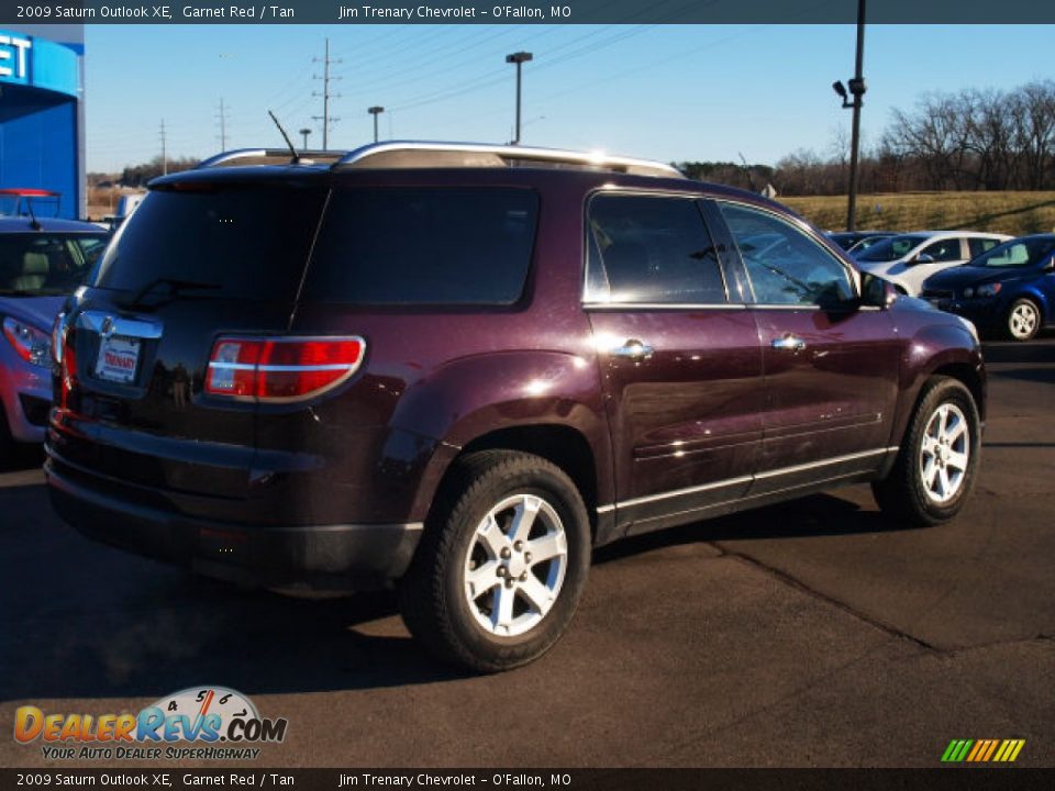 2009 Saturn Outlook XE Garnet Red / Tan Photo #3