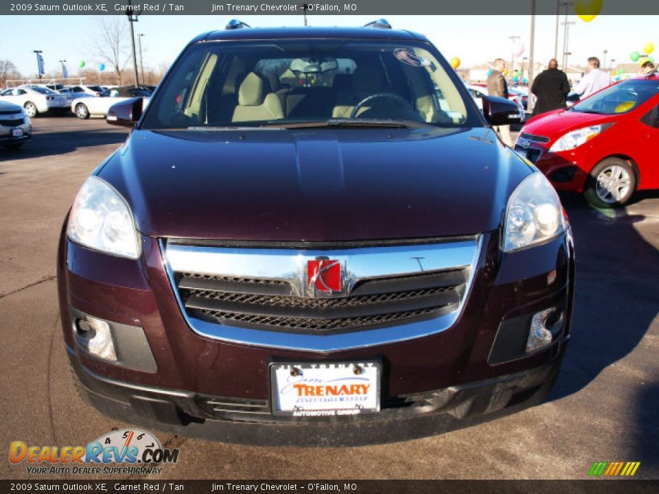 2009 Saturn Outlook XE Garnet Red / Tan Photo #7