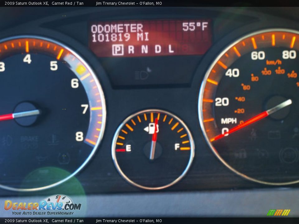 2009 Saturn Outlook XE Garnet Red / Tan Photo #13