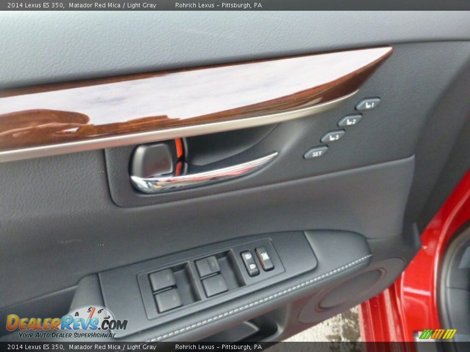 2014 Lexus ES 350 Matador Red Mica / Light Gray Photo #13