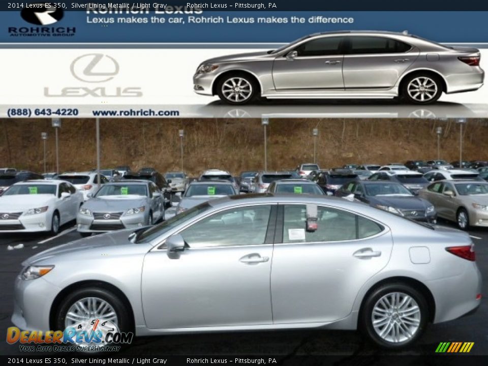 2014 Lexus ES 350 Silver Lining Metallic / Light Gray Photo #1