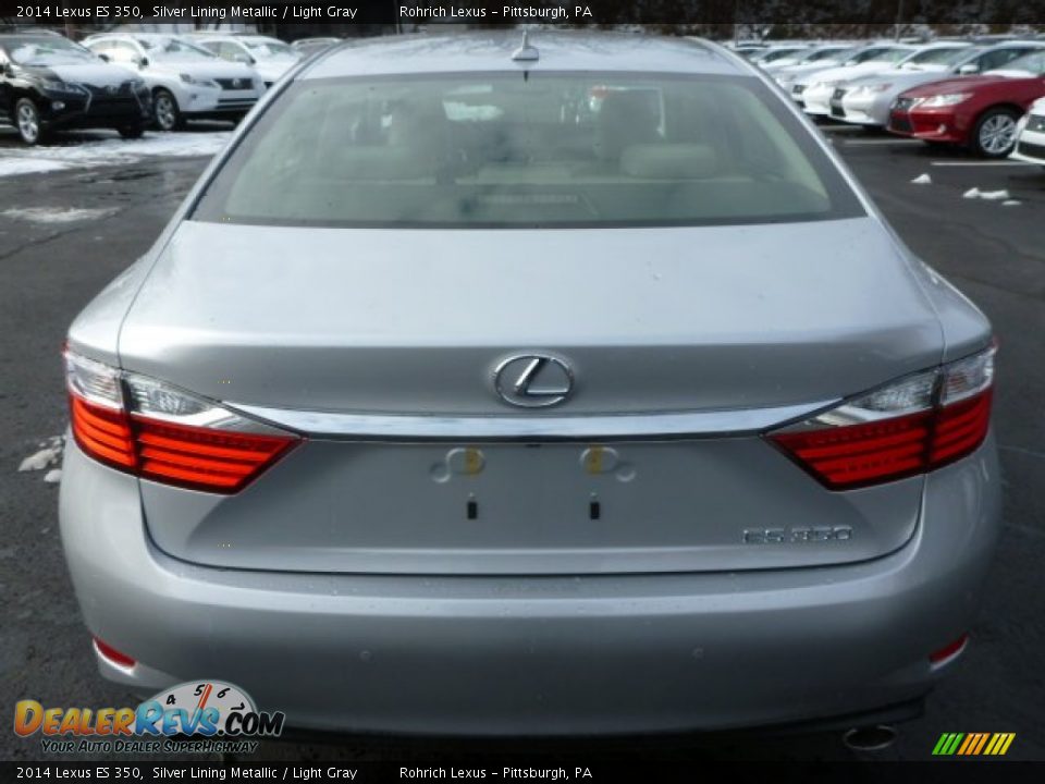 2014 Lexus ES 350 Silver Lining Metallic / Light Gray Photo #3