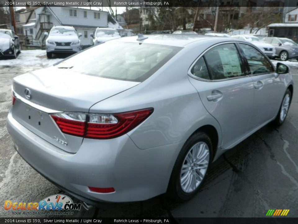 2014 Lexus ES 350 Silver Lining Metallic / Light Gray Photo #4
