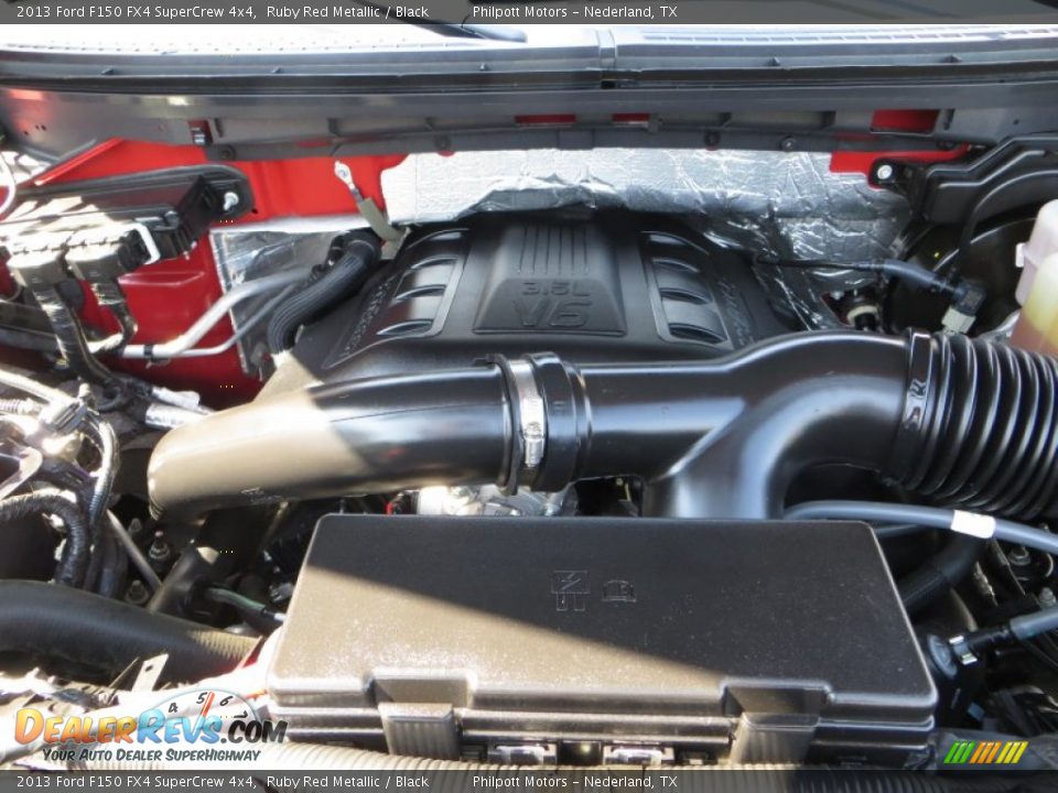 2013 Ford F150 FX4 SuperCrew 4x4 Ruby Red Metallic / Black Photo #24