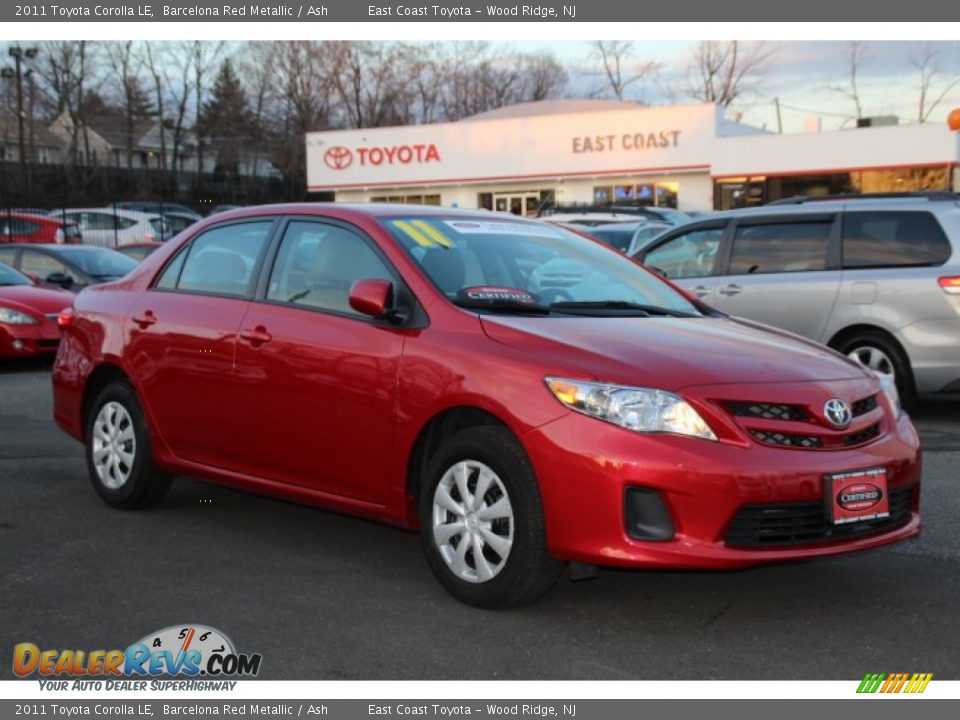 2011 Toyota Corolla LE Barcelona Red Metallic / Ash Photo #1