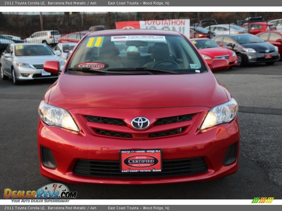 2011 Toyota Corolla LE Barcelona Red Metallic / Ash Photo #2